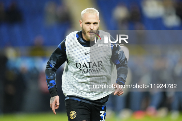 Federico Dimarco left-back of Internazionale and Italy during the EA SPORTS FC SUPERCUP 24/25 final match between FC Internazionale and AC M...