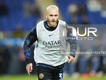 Federico Dimarco left-back of Internazionale and Italy during the EA SPORTS FC SUPERCUP 24/25 final match between FC Internazionale and AC M...