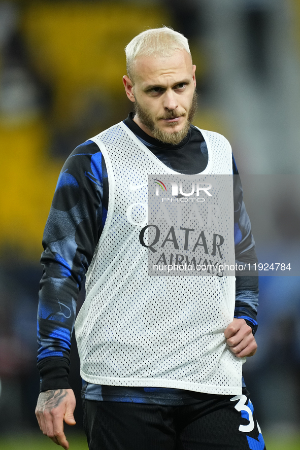 Federico Dimarco left-back of Internazionale and Italy during the EA SPORTS FC SUPERCUP 24/25 final match between FC Internazionale and AC M...