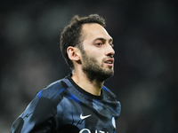 Hakan Çalhanoglu defensive midfield of Internazionale and Turkiye during the warm-up before the EA SPORTS FC SUPERCUP 24/25 final match betw...