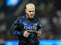 Federico Dimarco left-back of Internazionale and Italy during the warm-up before the EA SPORTS FC SUPERCUP 24/25 final match between FC Inte...