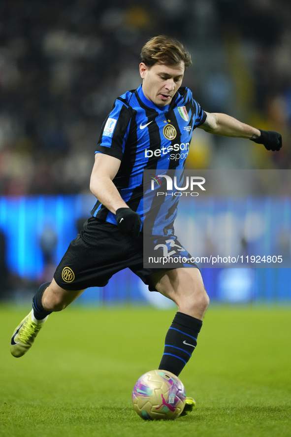 Nicolo Barella central midfield of Internazionale and Italy during the EA SPORTS FC SUPERCUP 24/25 final match between FC Internazionale and...