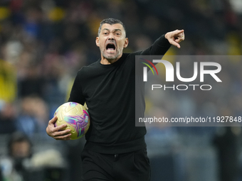 Sergio Conceiçao head coach of AC Milan during the EA SPORTS FC SUPERCUP 24/25 final match between FC Internazionale and AC Milan at Kingdom...