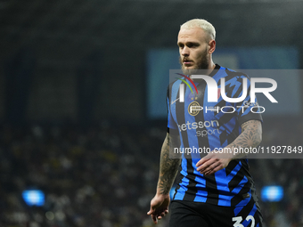 Federico Dimarco left-back of Internazionale and Italy during the EA SPORTS FC SUPERCUP 24/25 final match between FC Internazionale and AC M...