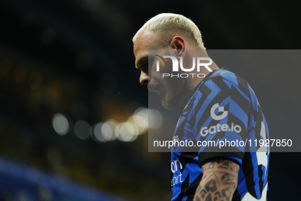 Federico Dimarco left-back of Internazionale and Italy during the EA SPORTS FC SUPERCUP 24/25 final match between FC Internazionale and AC M...