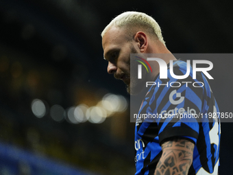 Federico Dimarco left-back of Internazionale and Italy during the EA SPORTS FC SUPERCUP 24/25 final match between FC Internazionale and AC M...