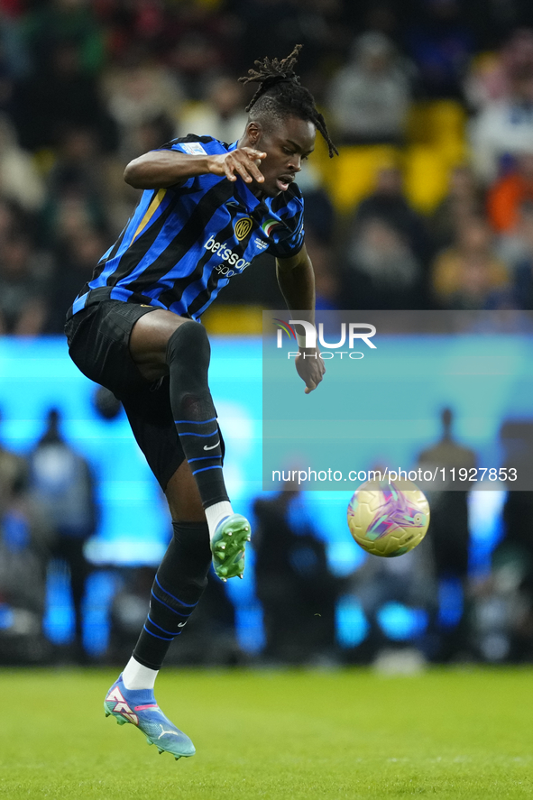 Yann Bisseck centre-back of Internazionale and Germany during the EA SPORTS FC SUPERCUP 24/25 final match between FC Internazionale and AC M...