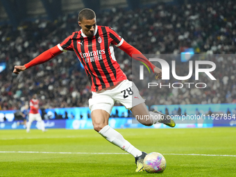 Malick Thiaw centre-back of AC Milan and Germany during the EA SPORTS FC SUPERCUP 24/25 final match between FC Internazionale and AC Milan a...