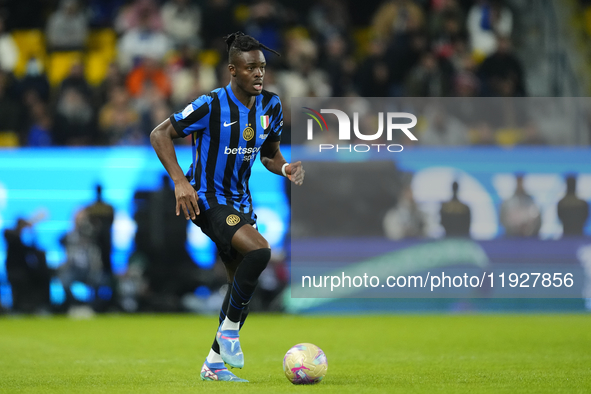 Yann Bisseck centre-back of Internazionale and Germany during the EA SPORTS FC SUPERCUP 24/25 final match between FC Internazionale and AC M...