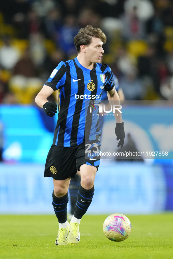 Nicolo Barella central midfield of Internazionale and Italy during the EA SPORTS FC SUPERCUP 24/25 final match between FC Internazionale and...