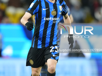 Nicolo Barella central midfield of Internazionale and Italy during the EA SPORTS FC SUPERCUP 24/25 final match between FC Internazionale and...