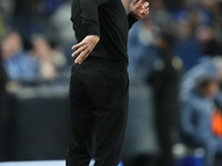 Sergio Conceiçao head coach of AC Milan reacts during the EA SPORTS FC SUPERCUP 24/25 final match between FC Internazionale and AC Milan at...