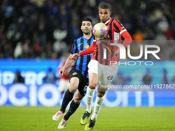 Malick Thiaw centre-back of AC Milan and Germany during the EA SPORTS FC SUPERCUP 24/25 final match between FC Internazionale and AC Milan a...