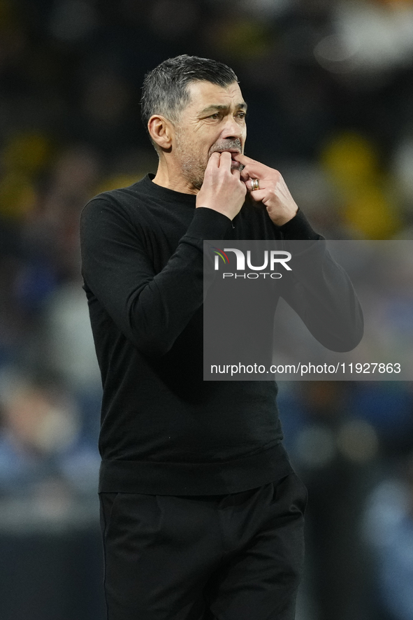 Sergio Conceiçao head coach of AC Milan  reacts during the EA SPORTS FC SUPERCUP 24/25 final match between FC Internazionale and AC Milan at...