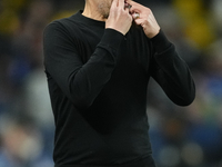 Sergio Conceiçao head coach of AC Milan  reacts during the EA SPORTS FC SUPERCUP 24/25 final match between FC Internazionale and AC Milan at...