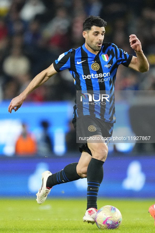 Mehdi Taremi centre-forward of Internazionale and Iran during the EA SPORTS FC SUPERCUP 24/25 final match between FC Internazionale and AC M...