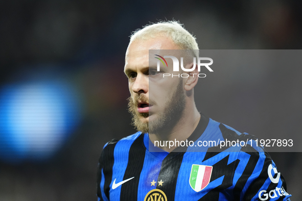 Federico Dimarco left-back of Internazionale and Italy during the EA SPORTS FC SUPERCUP 24/25 final match between FC Internazionale and AC M...