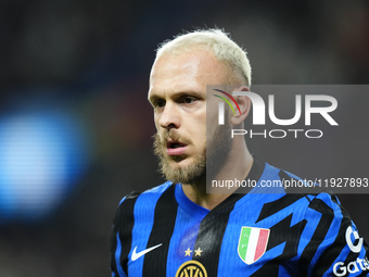 Federico Dimarco left-back of Internazionale and Italy during the EA SPORTS FC SUPERCUP 24/25 final match between FC Internazionale and AC M...