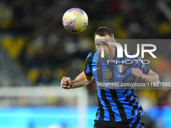 Stefan de Vrij centre-back of Internazionale and Netherlands during the EA SPORTS FC SUPERCUP 24/25 final match between FC Internazionale an...