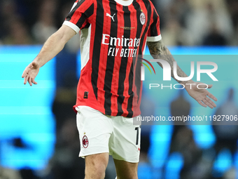 Christian Pulisic right winger of AC Milan and United States during the EA SPORTS FC SUPERCUP 24/25 final match between FC Internazionale an...