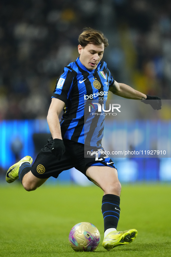 Nicolo Barella central midfield of Internazionale and Italy during the EA SPORTS FC SUPERCUP 24/25 final match between FC Internazionale and...