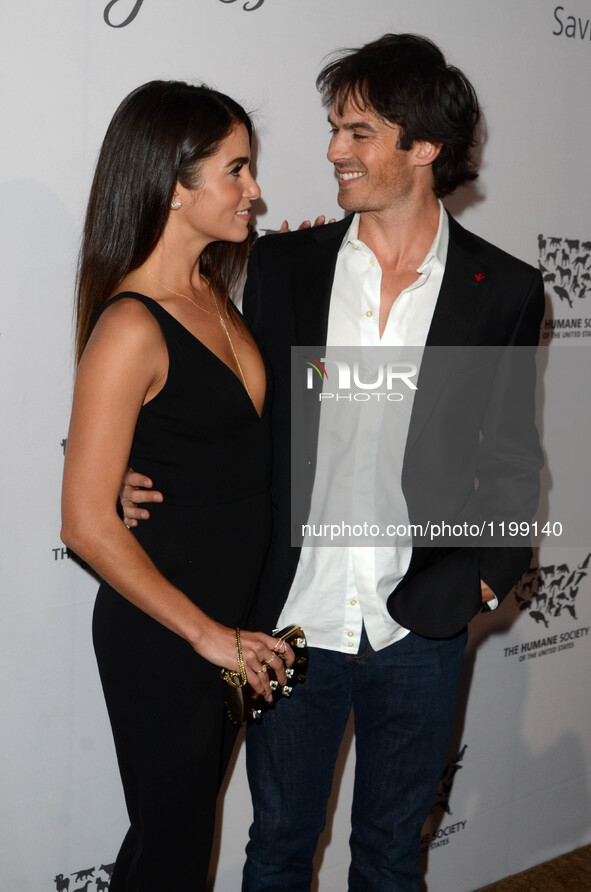 Nikki Reed, Ian Somerhalder at The Humane Society Of The United States LA Gala, Paramount Studios, Los Angeles, 7 May, 2016