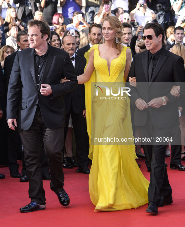  John Travolta, Uma Thurman, Quentin Tarantino attends the "Sils Maria" Premiere at the 67th Annual Cannes Film Festival. 

'Clouds Of Sil...