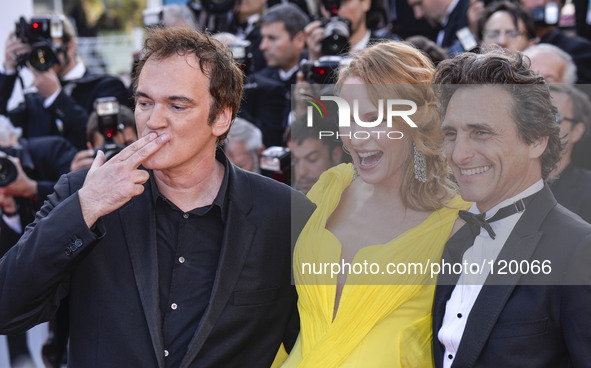  John Travolta, Uma Thurman, Quentin Tarantino attends the "Sils Maria" Premiere at the 67th Annual Cannes Film Festival. 

'Clouds Of Sil...