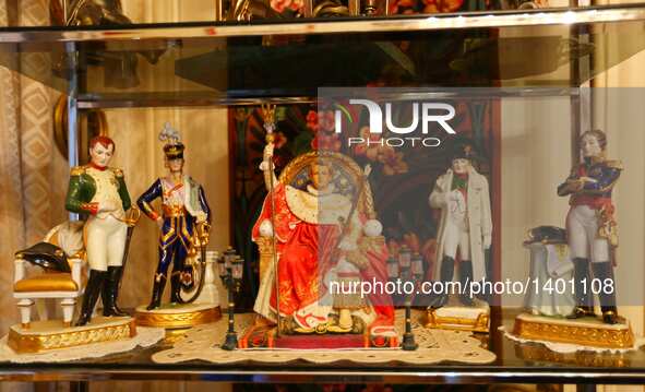 Collections of Napoleonic sculptures are seen at the house of Jasques Fieuw and his wife Pauline in Brussels, Belgium, Aug. 16, 2016. Both F...