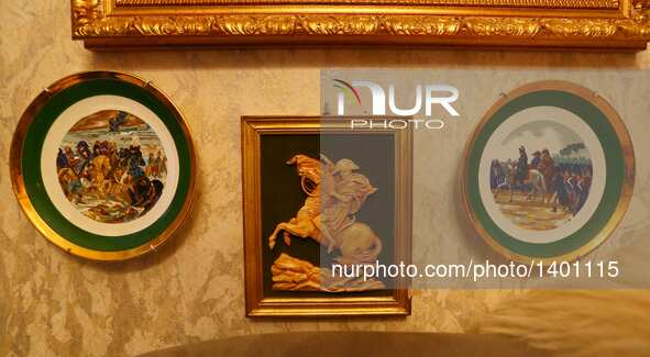 Art works of Napoleon is seen at the house of Jasques Fieuw and his wife Pauline in Brussels, Belgium, Aug. 16, 2016. Both Fieuw and his wif...