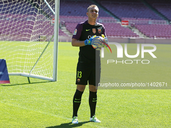 Jasper Cillessen during his presentation as new player of FC Barcelona, on august 26, 2016. (