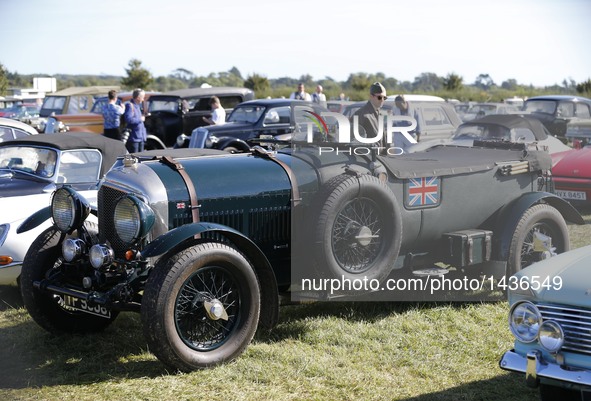 Vintage cars are seen at the Goodwood Revival 2016 in Goodwood, near Chichester in south England, on Sept. 11, 2016.