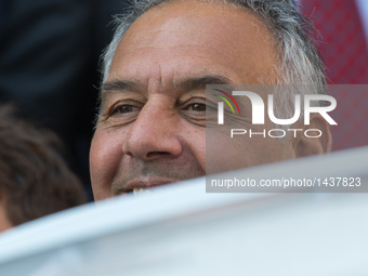 The mayor of Rome Virginia Raggi receives the A.S. Roma's president James Pallotta on september 14, 2016 (