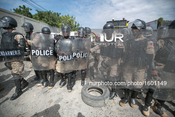 Port-au-Prince, Haiti -November 22, 2016 - On November 22, 2016, two days after the general elections, supporters of Fanmi Lavalas political...