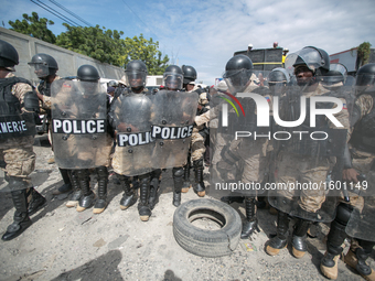 Port-au-Prince, Haiti -November 22, 2016 - On November 22, 2016, two days after the general elections, supporters of Fanmi Lavalas political...