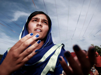 People attend Nagar Kirtan in Skala Oropos, Greece, on October 2, 2016. Nagar kirtan is a Sikh custom at Sikh Temple In Skala Oropos, Greece...