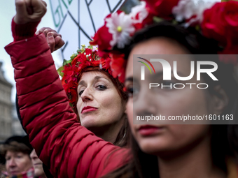 Demonstrators during a protest  for equal pay between men and women, in Paris, France, on November 7, 2016. Some 200 to 300 people of all ag...