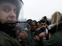 Thousands of refugees left the Idomeni's camp, putting on their way to the border with Macedonia. They crossed mountains and hills, walking...