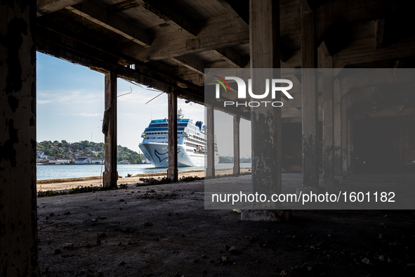 U.S. cruise ship Adonia is seen in Havana, Cuba, May 2, 2016. Carnival Corp.'s Adonia left a Miami port on Sunday afternoon and arrived in H...