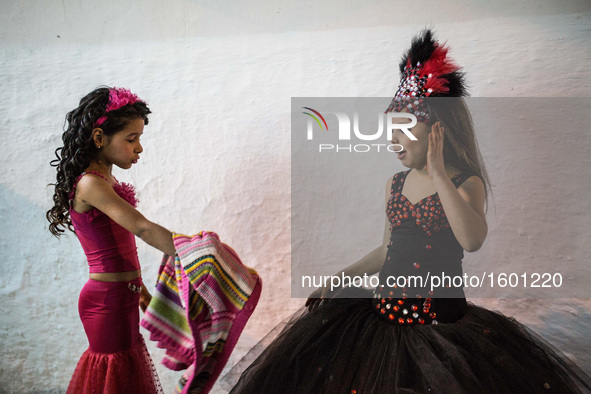 Young Roma ladies are seen preparing their dresses for the celebrations. Hıdırellez is a traditional festival to usher in spring, falls on M...