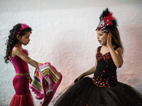 Young Roma ladies are seen preparing their dresses for the celebrations. Hıdırellez is a traditional festival to usher in spring, falls on M...