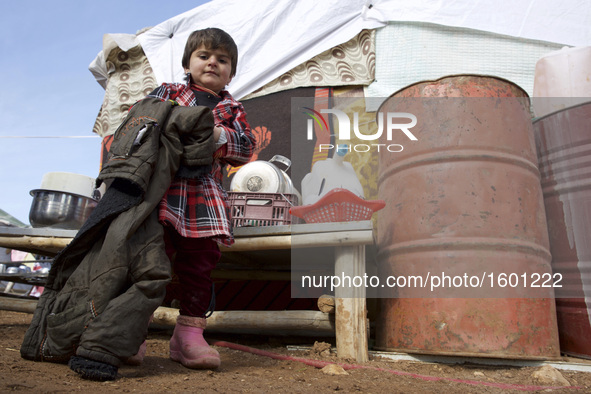 Yazidi IDPs on Mount Sinjar. Fleeing Shingal city when Daesh (Islamic State) attacked in August 2014 the internally displaced persons have b...