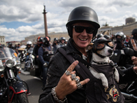 Bikers on the Palace Square during the Harley Festival Days International Festival in St. Petersburg, on August 13, 2016.
Annual the Harley...