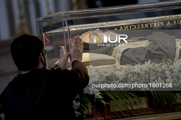 Exposition of the relics of Padre Pio and St. Leopold Mandic in the Vatican Basilica for the Jubilee for Prayer Groups of Padre Pio Jubilee...