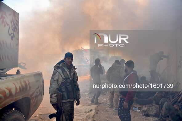 Soldiers of pro-government militia are pictured in Aleppo, Syria, on Dec. 11, 2016. The Syrian army and allied fighters are now in control o...