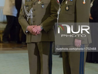 General Jaroslaw Mika (R) replacing General Miroslaw Rozanski (L) for the position of General Commander of the Armed Forces of the Republic...