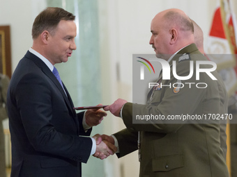 President of Poland, Andrzej Duda (R) has appointed General Jaroslaw Mika (R) as the General Commander of the Armed Forces of the Republic o...