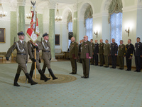 General Jaroslaw Mika (R) replacing General Miroslaw Rozanski (L) for the position of General Commander of the Armed Forces of the Republic...