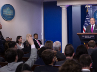  On Thursday, March 9, White House Press Secretary Sean Spicer, gives the briefing in the James S. Brady Press Briefing Room of the White Ho...