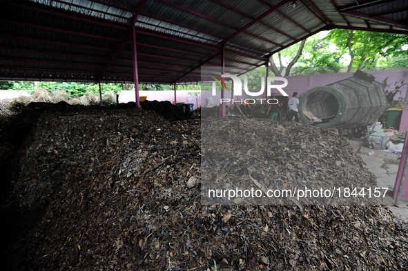 Workers work in compost house.
Compost houses reduce a large amount of waste by primarily targeting organic waste, more than half the amount...